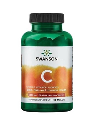 Swanson Vitamín C 1000 mg se šípkem 90 kapslí