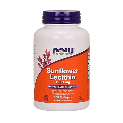 NOW Foods Sunflower Lecithin (Slunečnicový lecitin) 1200 mg 100 kapslí