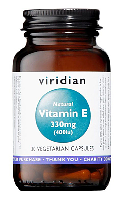 Viridian Vitamín E 330 mg 400 iu 30 kapslí
