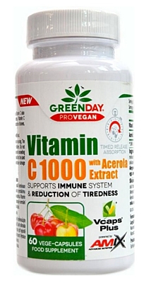 AMIX ProVegan Vitamín C 1000mg s extraktem z aceroly 60 kapslí