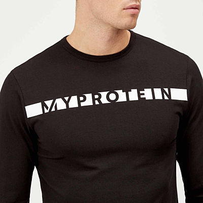 MyProtein pánské sportovní tričko s dlouhým rukávem - černé