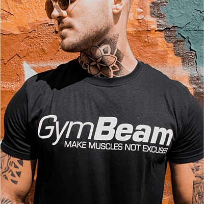 GymBeam Pánské tričko Make Muscles Černé
