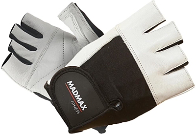 MADMAX Fitness rukavice PROFESSIONAL MFG269 White/Black