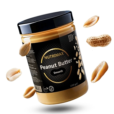 NutriMax Peanut Butter Smooth, Arašídové máslo Jemné, 1000 g - EXP 30/09/25